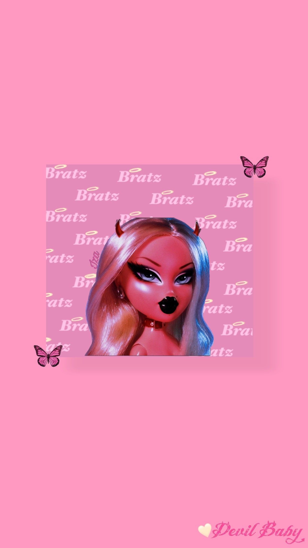 Download Insta Baddie With Butterflies Wallpaper