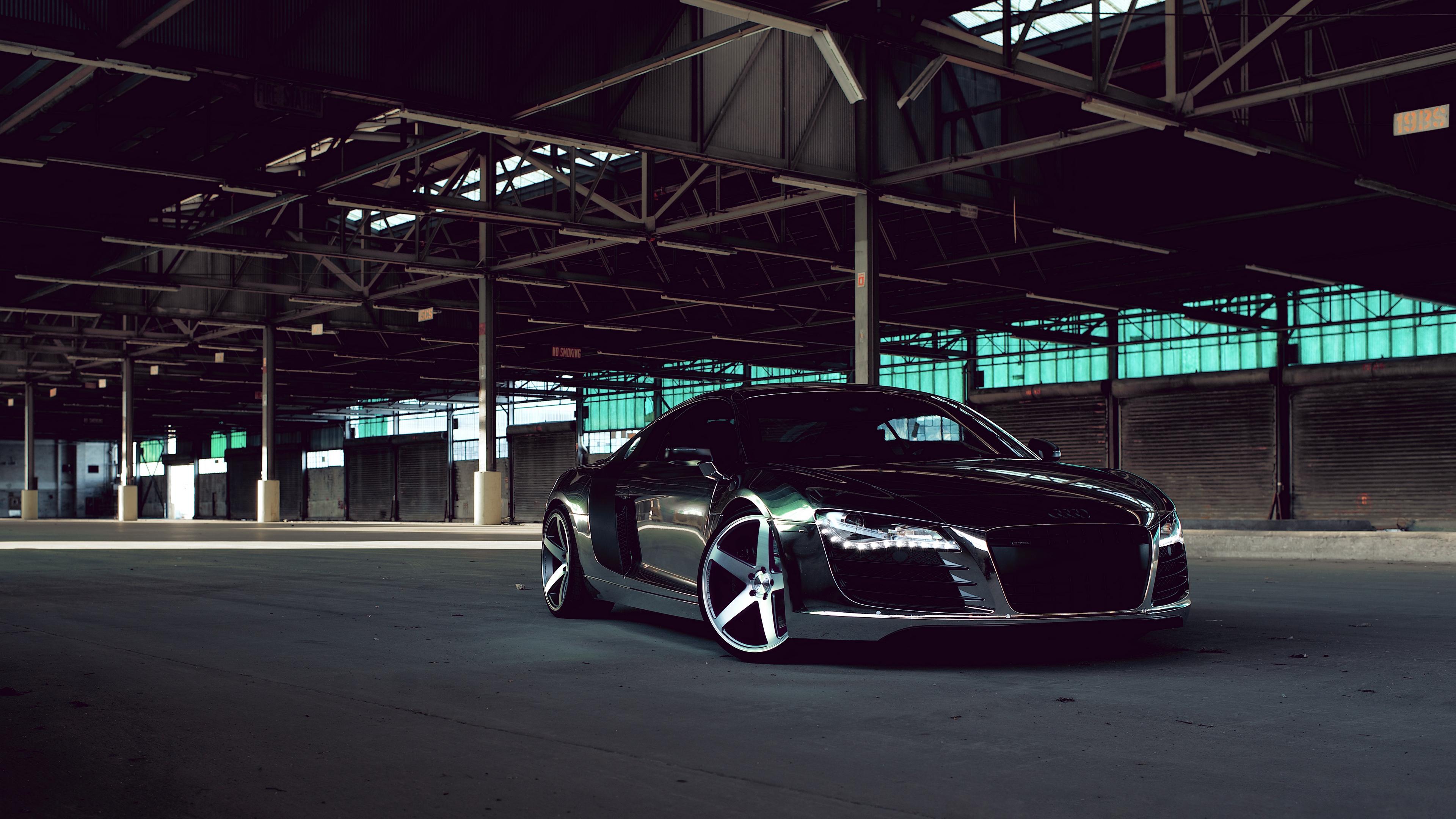 3840x2160 Wallpaper 4k audi, r chrome, cw- matte black, black, side view 4k Wallpaper