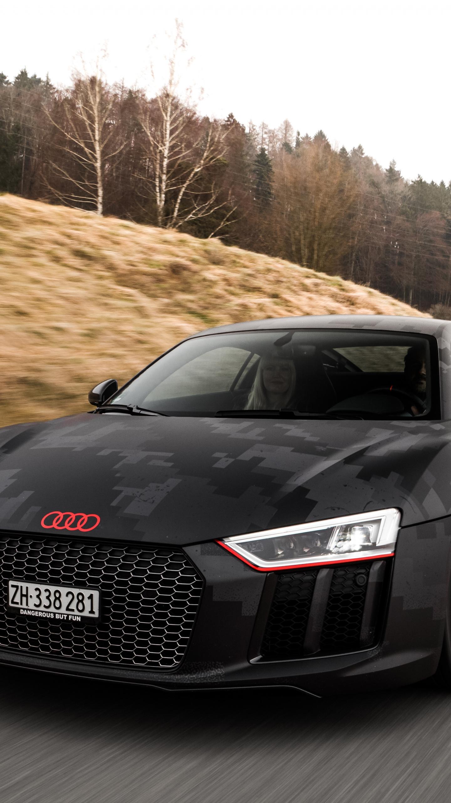 1440x2560 Download Black, Audi R8 V10 plus, sports car wallpaper, 1440x QHD Samsung Galaxy S S Edge, Note, LG G4
