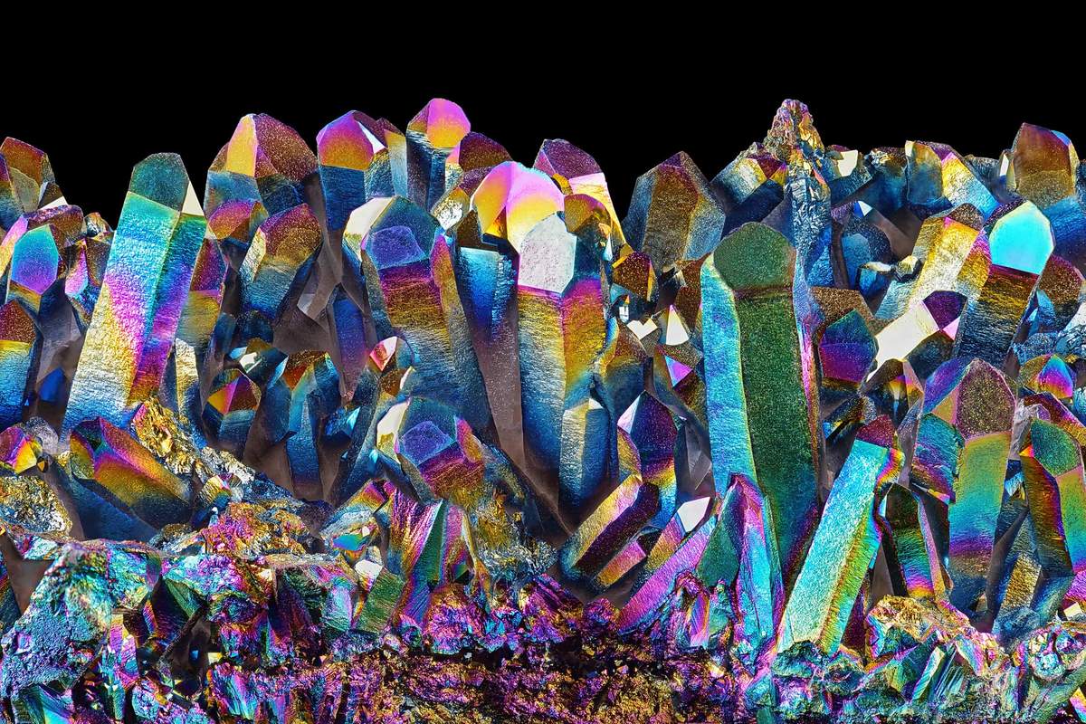 1200x800 Rainbow titanium quartz crystal Wall Mural
