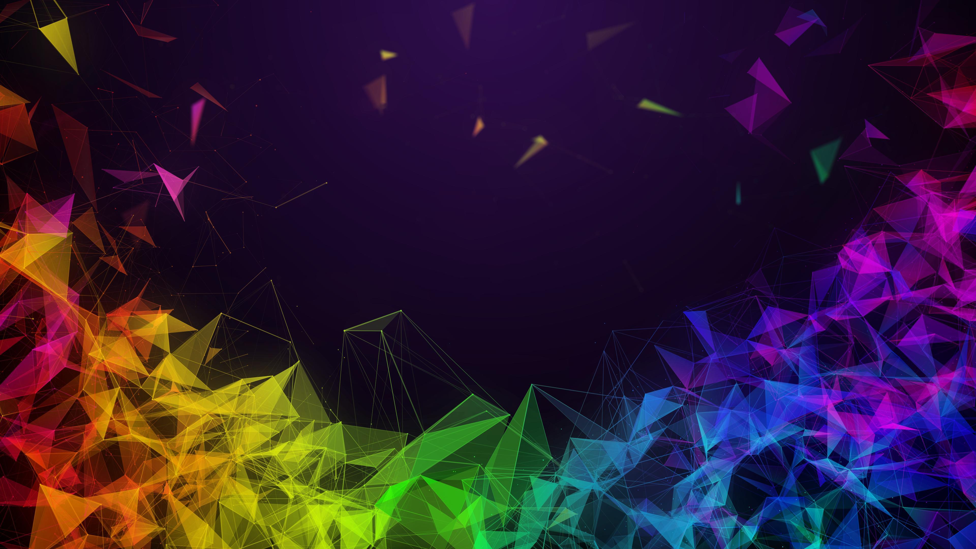 3840x2160 4k Rainbow Crystal Wallpaper