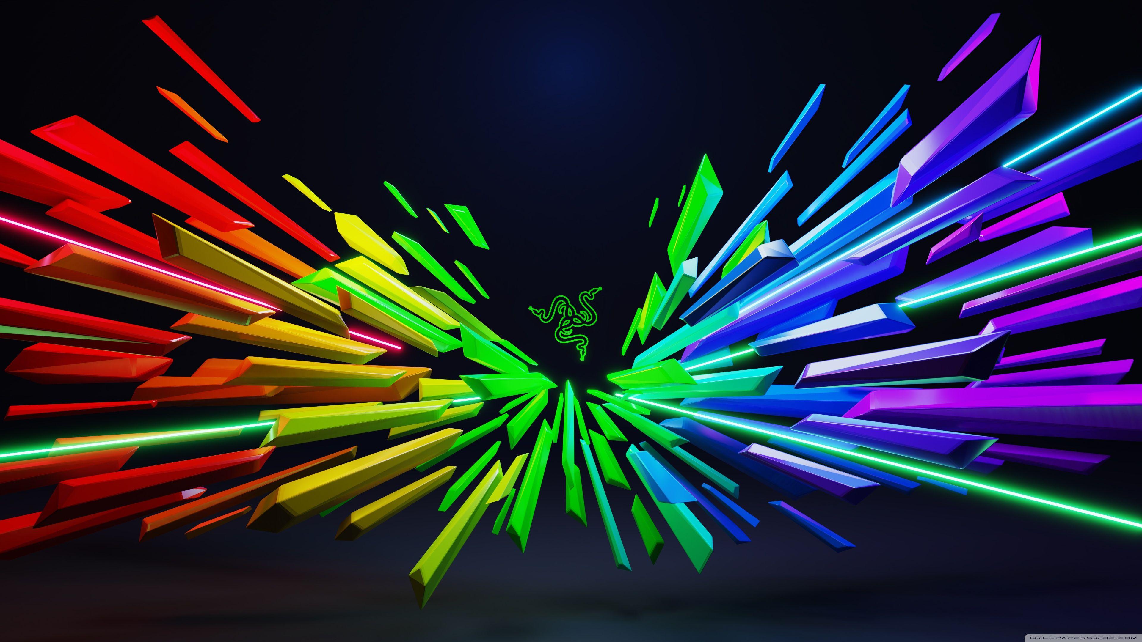3840x2160 4k Rainbow Crystal Wallpaper