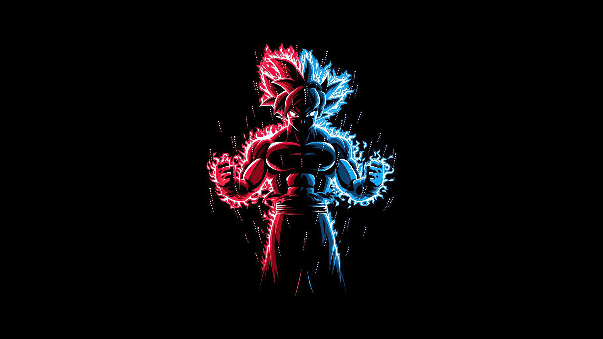1920x1080 God Red Blue Goku Dragon Ball Z Laptop Full HD 1080P HD 4k Wallpaper, Image, Background, Photo and Picture