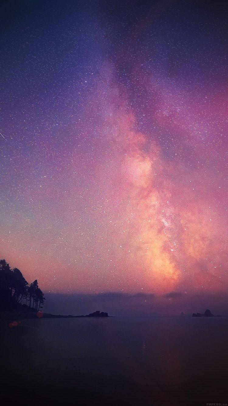 750x1334 iPhone7papers sky star falling aurora nature