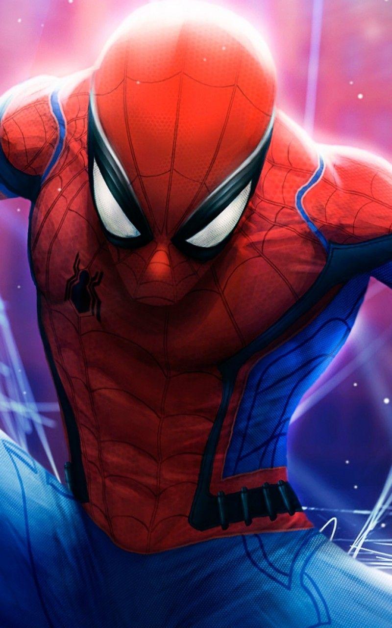 800x1280 Download 800x1280 Amazing Spider Man, Web, Fan Art Wallpaper