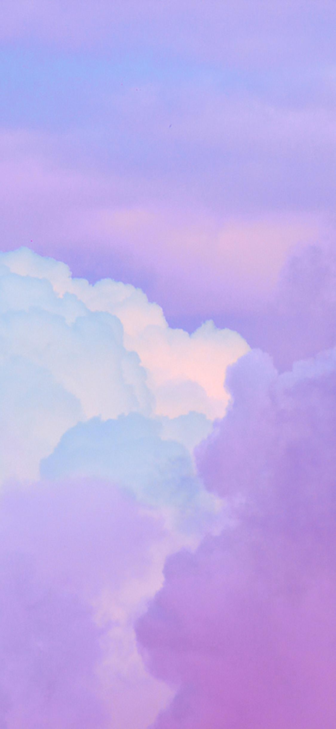 1125x2436 iPhone X wallpaper. cloud sky purple art
