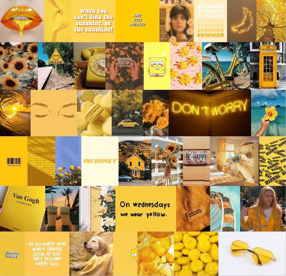 Collage Aesthetic Yellow Laptop Wallpapers - Top Free Collage Aesthetic ...