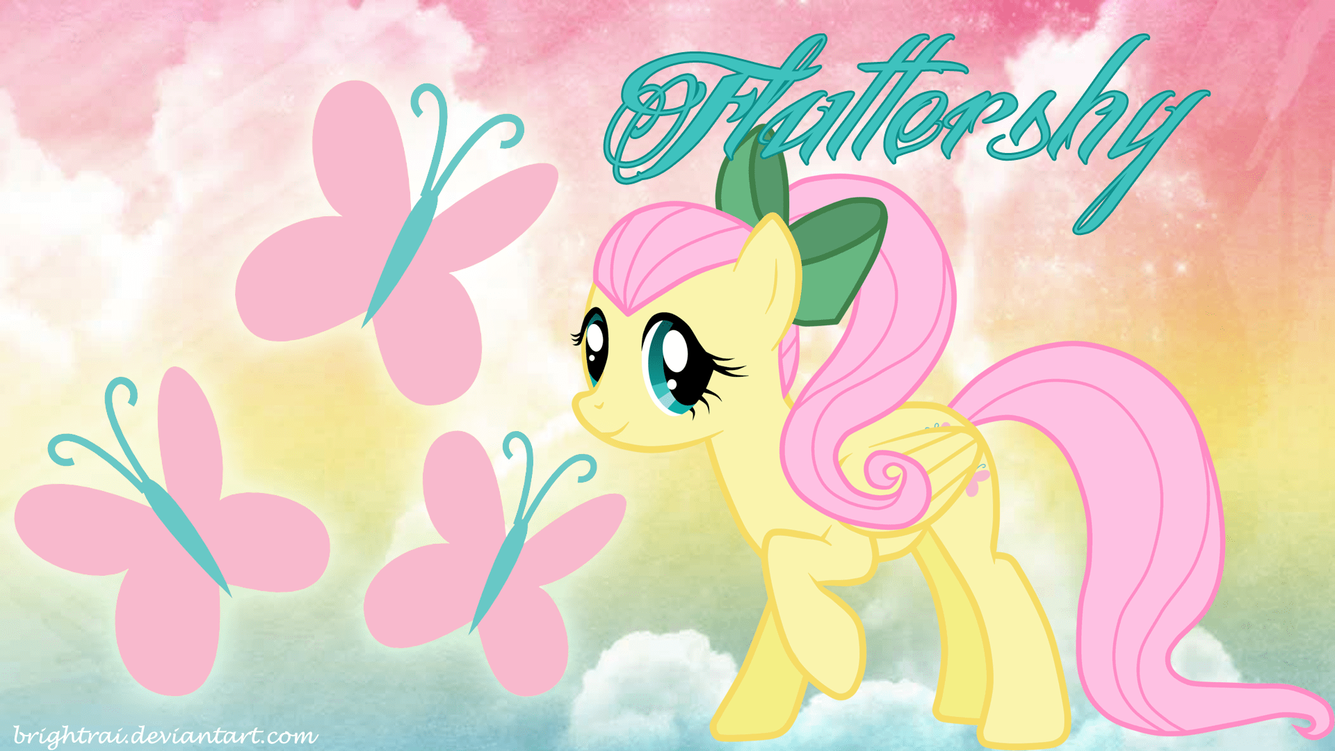 1920x1080 Fluttershy Ponytail Wallpaper by brightrai. My Little Pony. My Little Wallpaper are Magic