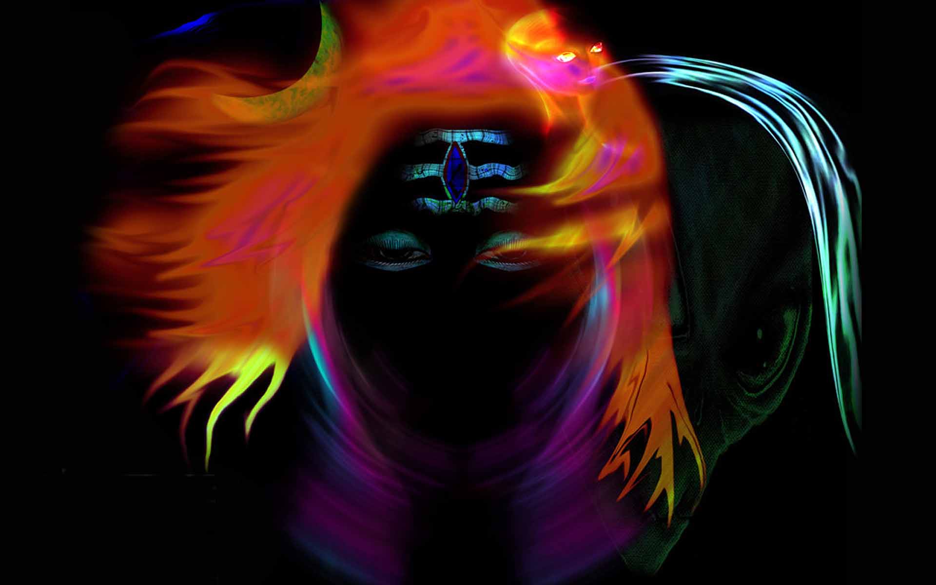 1920x1200 Lord Shiva 3D Wallpaper