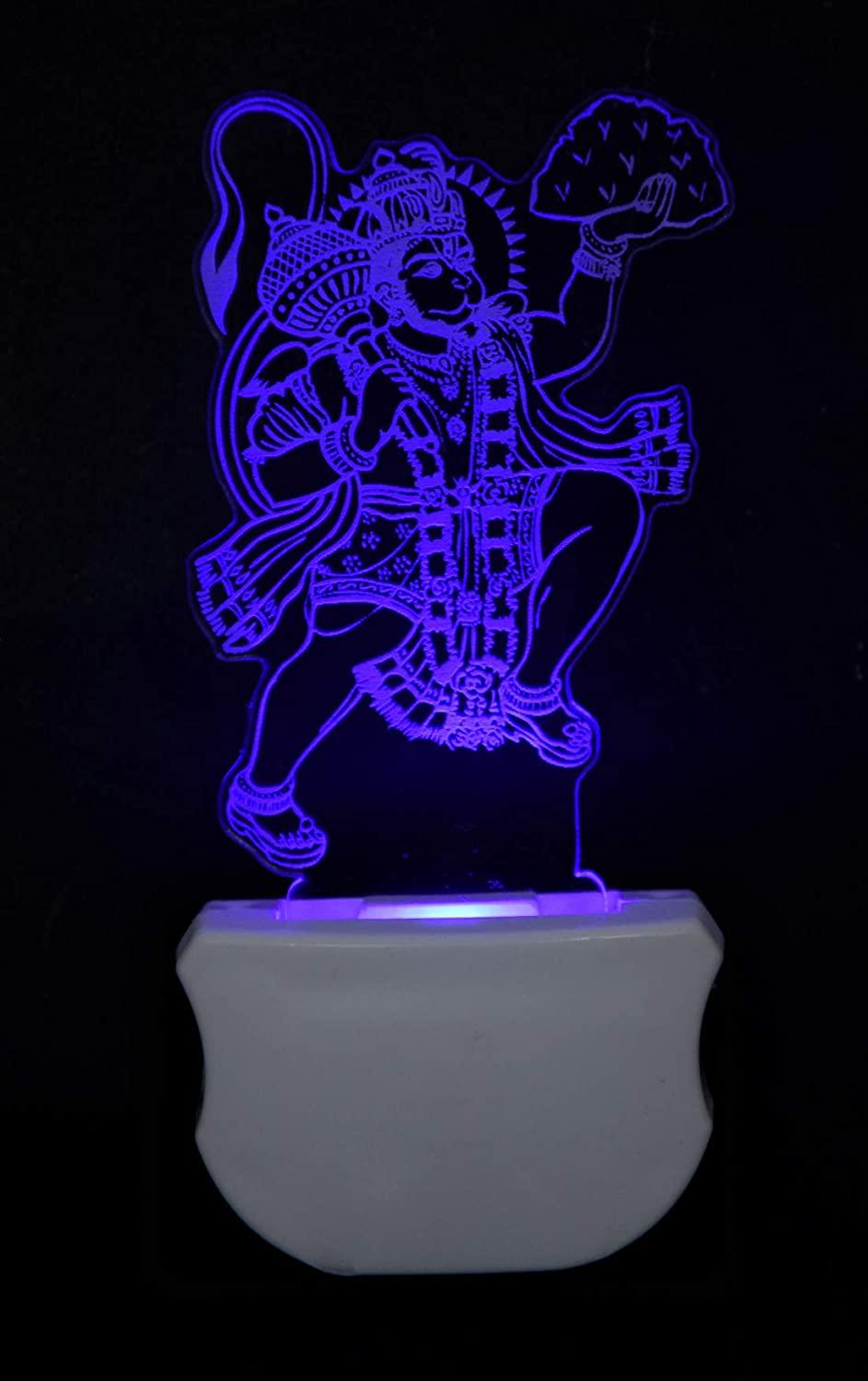 943x1500 Buy G Gojeeva The Lord Hanuman 3D Illusion Night Lamp Comes with 7 Multicolor and 3D Illusion Design Suitable for Room, Drawing Room, Lobby Online at Low Prices in India