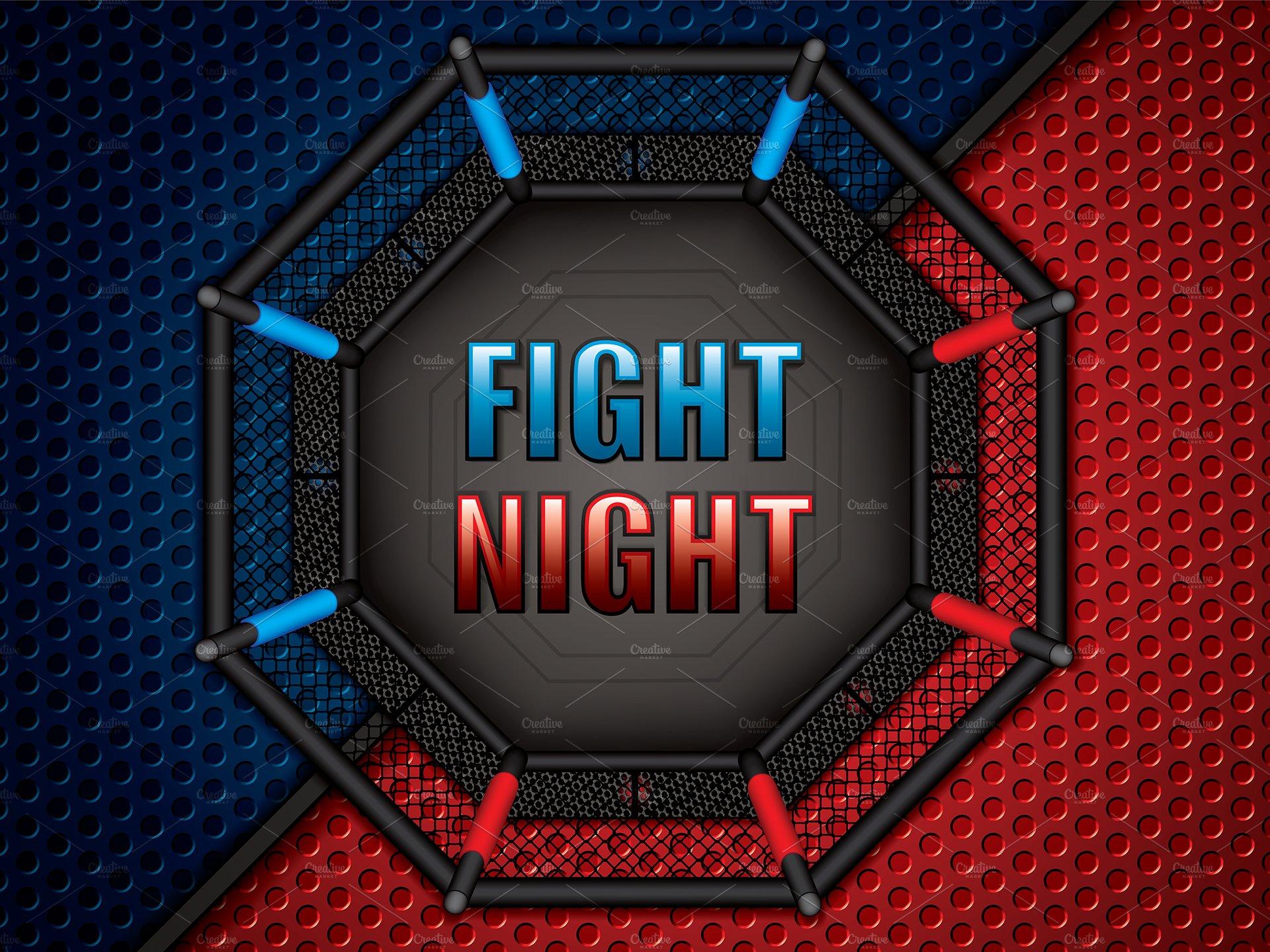 1920x1440 MMA Octagon Cage. Pre Designed Illustrator Graphics Creative Market