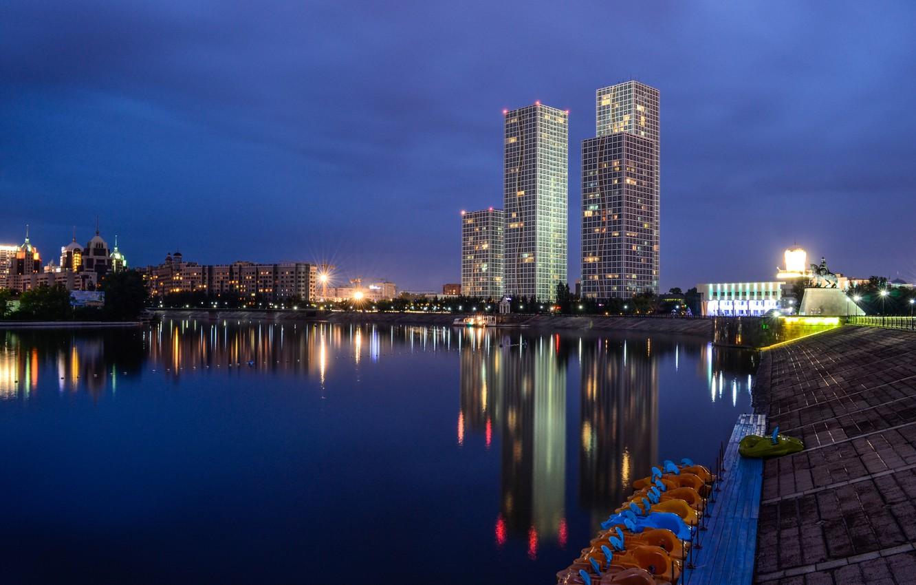 1332x850 Wallpaper Kazakhstan, promenade, Astana, Astana, Ishim image for desktop, section город