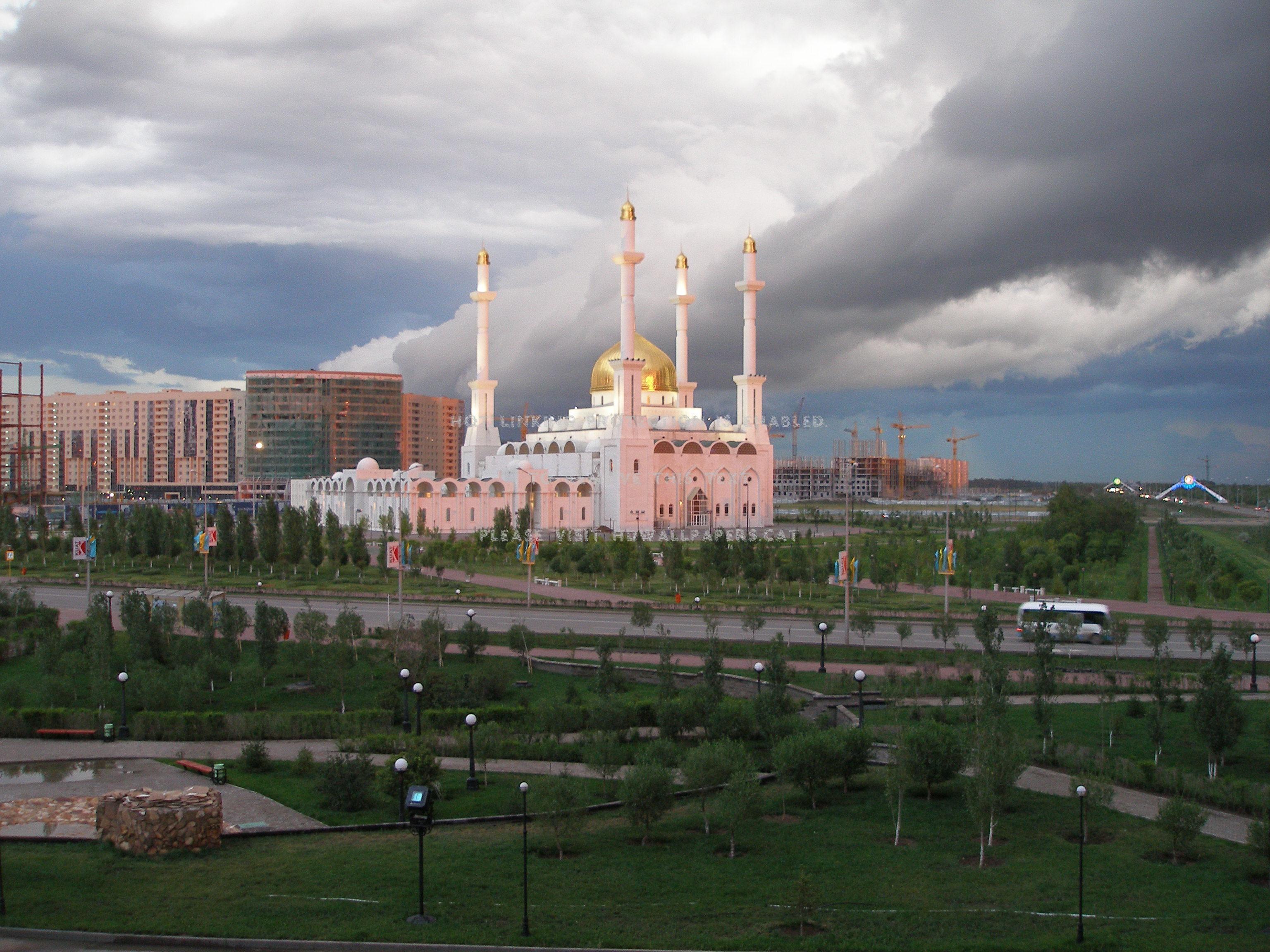 3072x2304 clouds above nur astana mosque kazakhstan