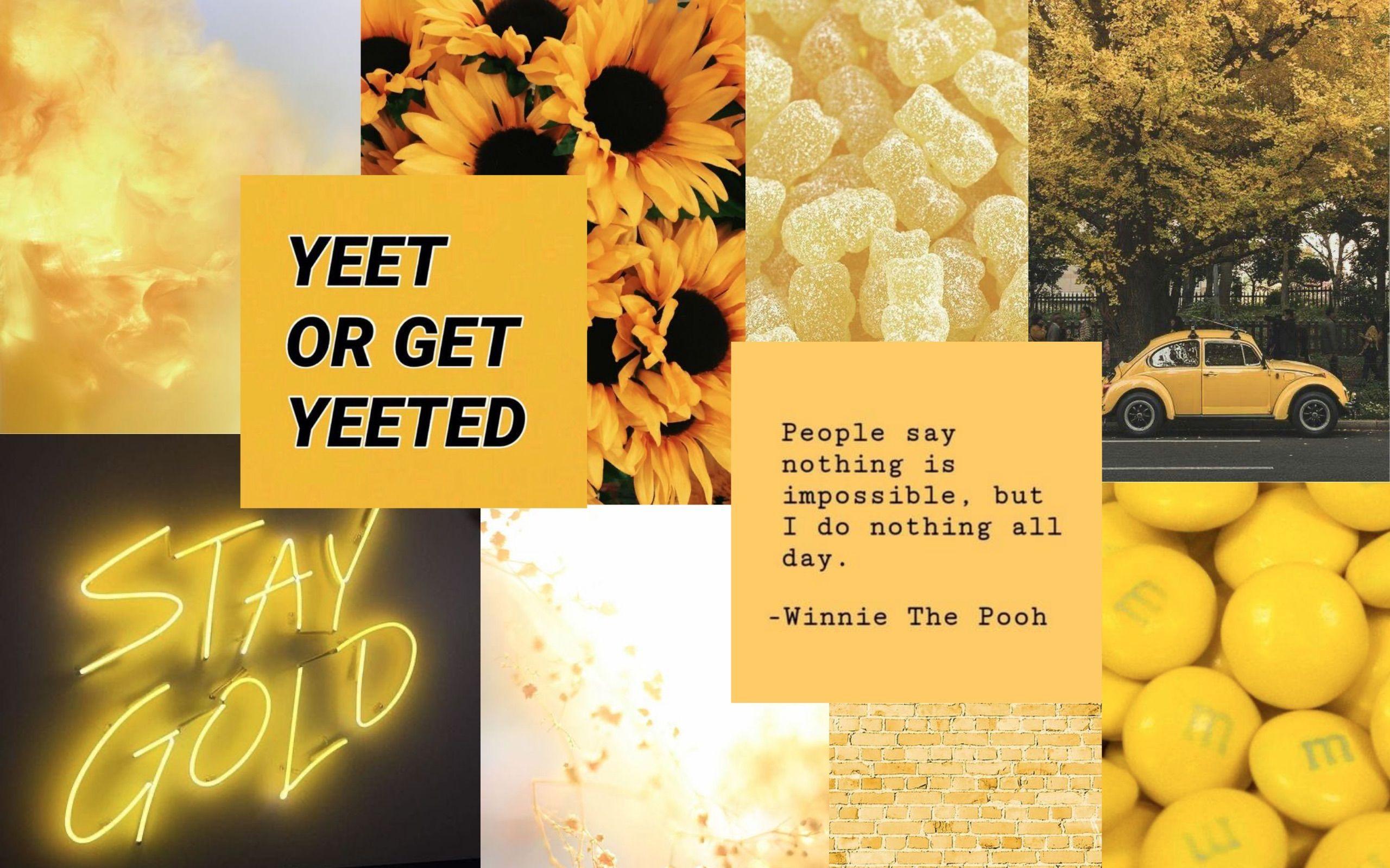 2560x1600 Yellow Aesthetic Wallpaper Laptop