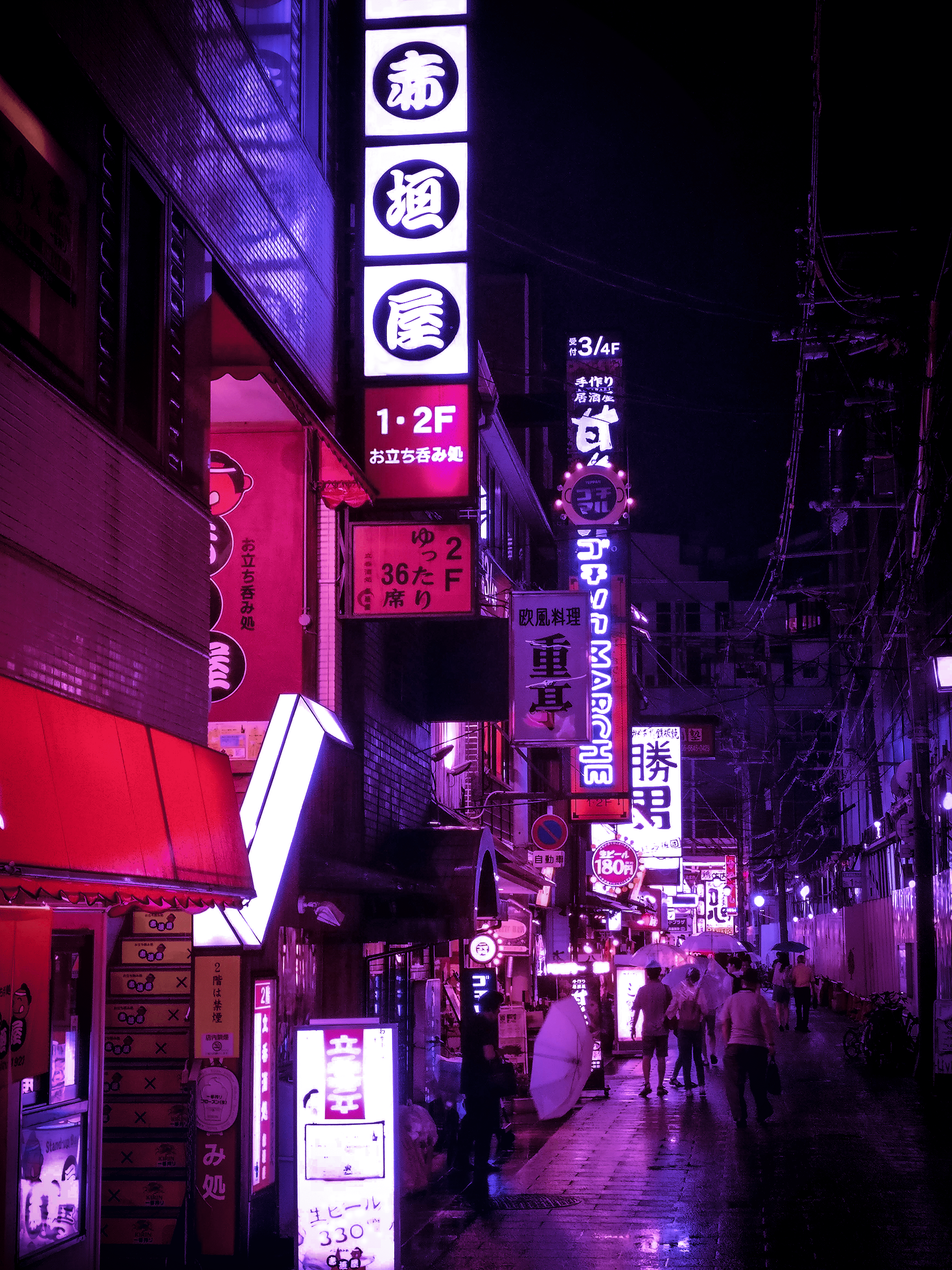 3480x4640 Neon Noir Osaka Back Alley: Pics