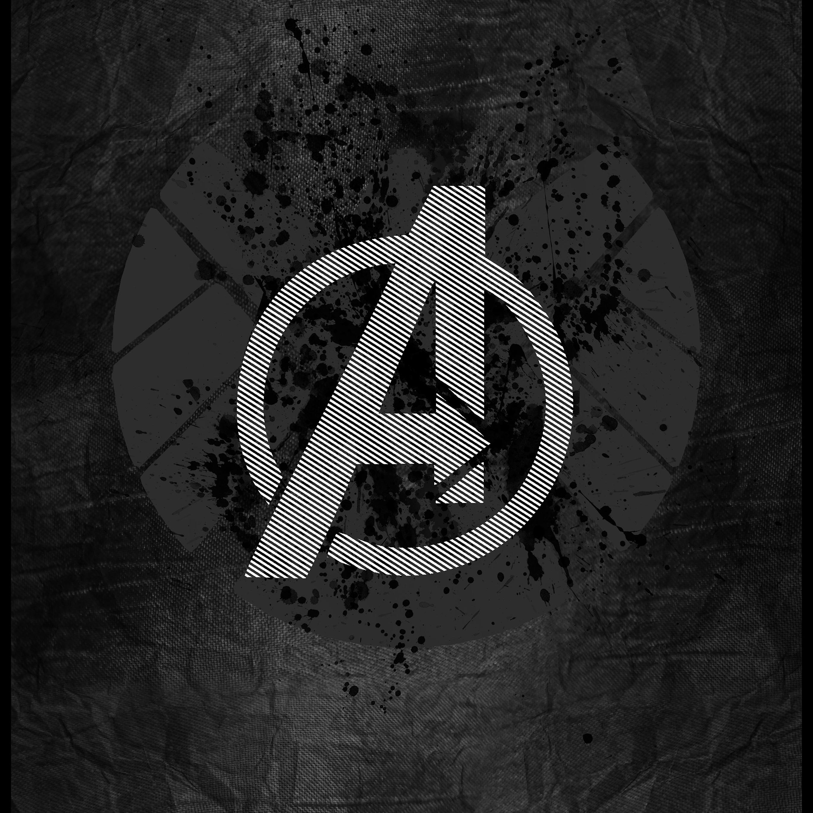 2732x2732 Avengers Logo Art Hero Dark