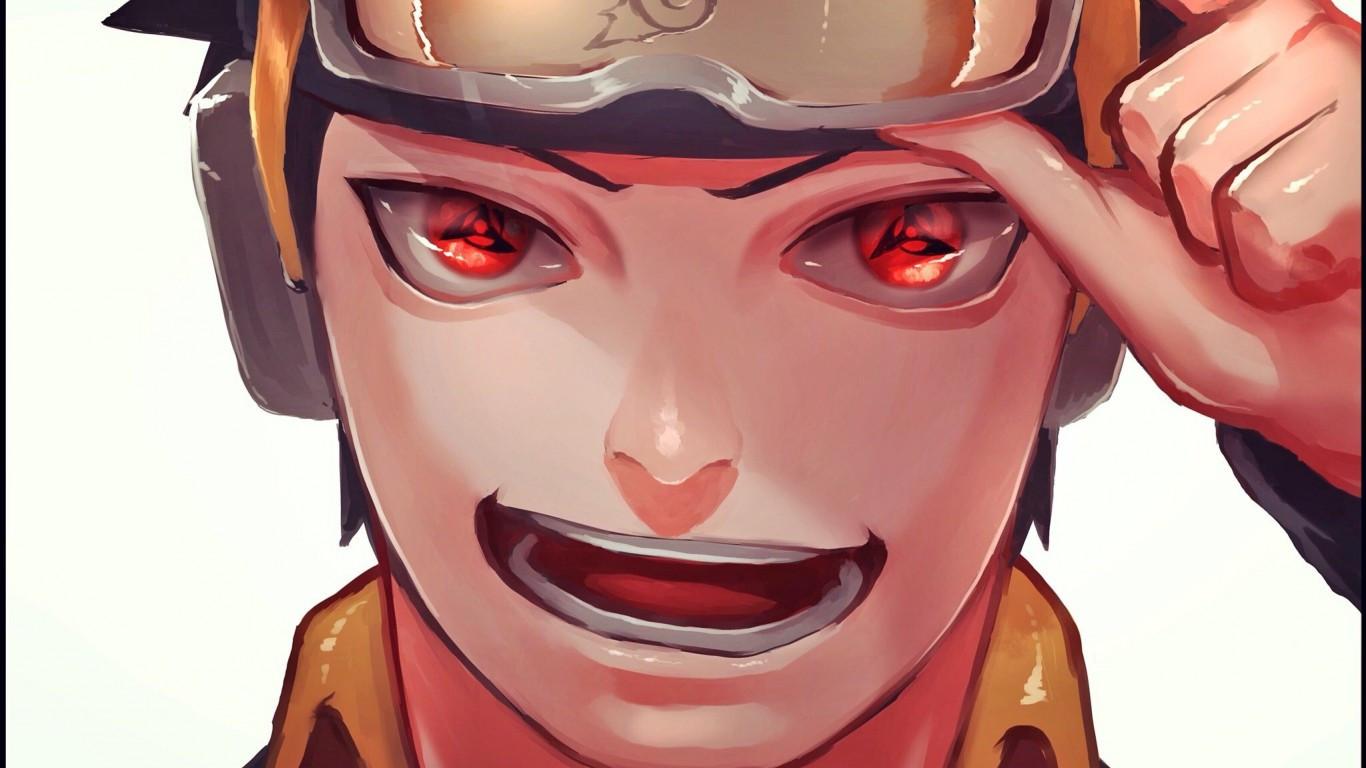 1366x768 Download 1366x768 Uchiho Obito, Sharingan, Naruto, Konoha Wallpaper for Laptop, Notebook
