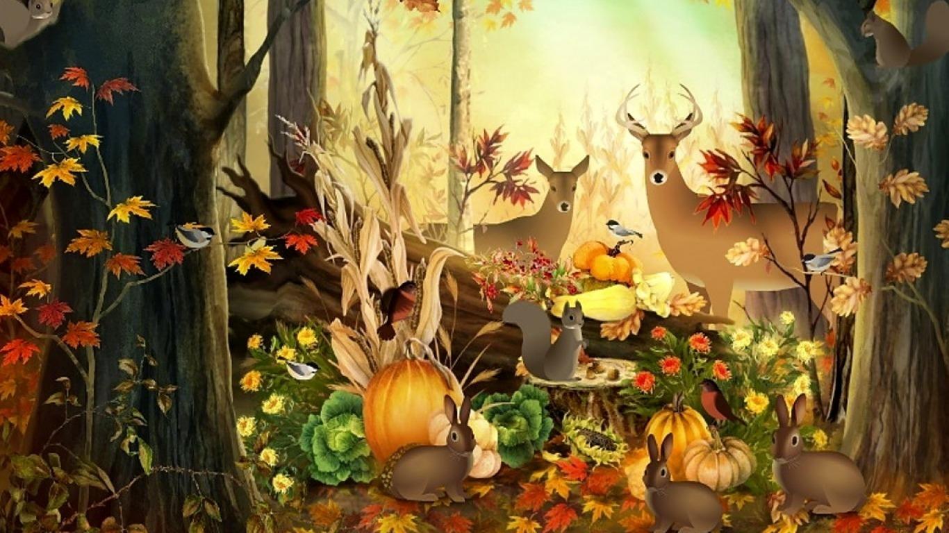 1366x768 FREE 21 Thanksgiving Wallpaper in PSD