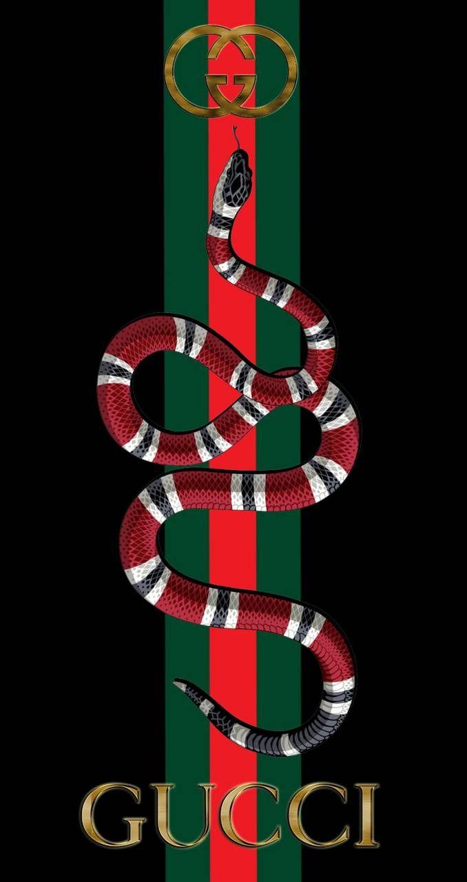 678x1280 Snake Gucci Logo Drawing