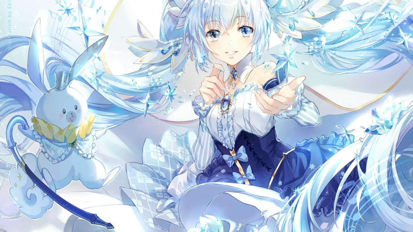 1366x768 Download 1366x768 Hatsune Miku, Vocaloid Wallpaper for Laptop, Notebook