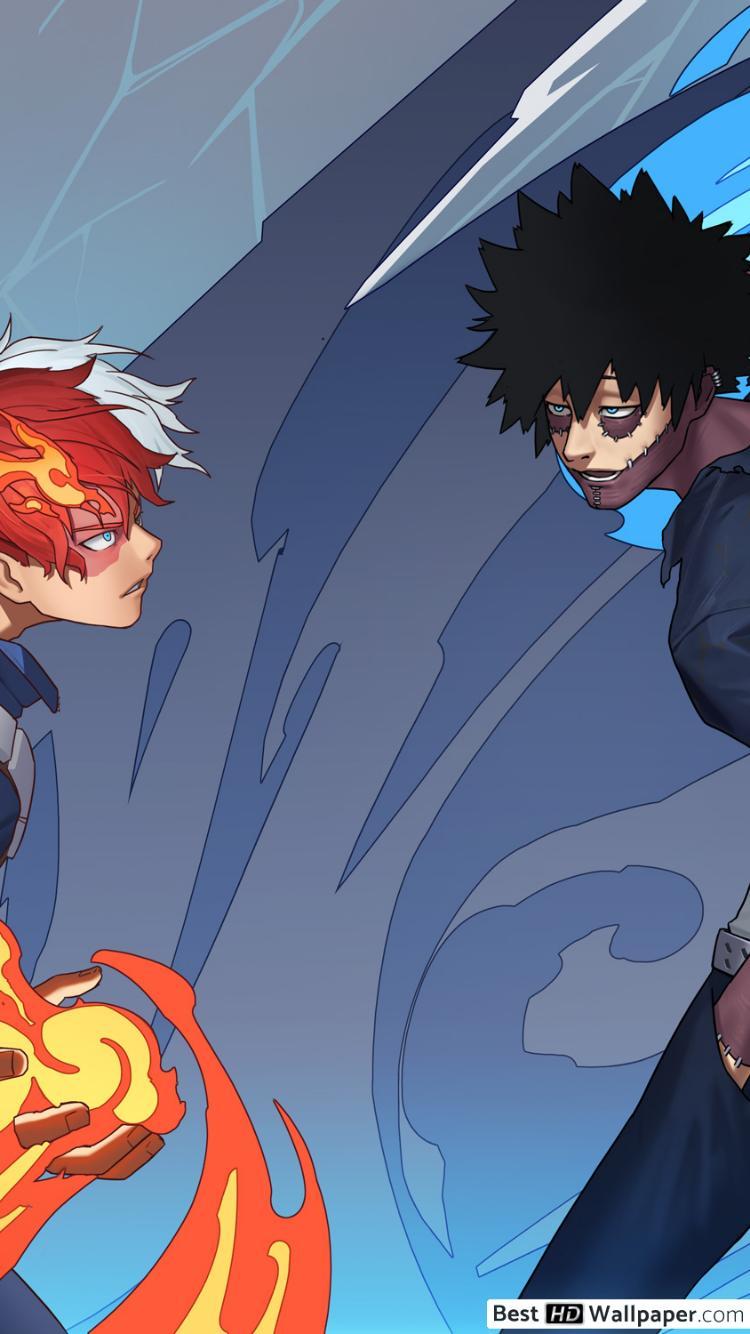 750x1334 Shoto and Dabi, My Hero Academia HD wallpaper download