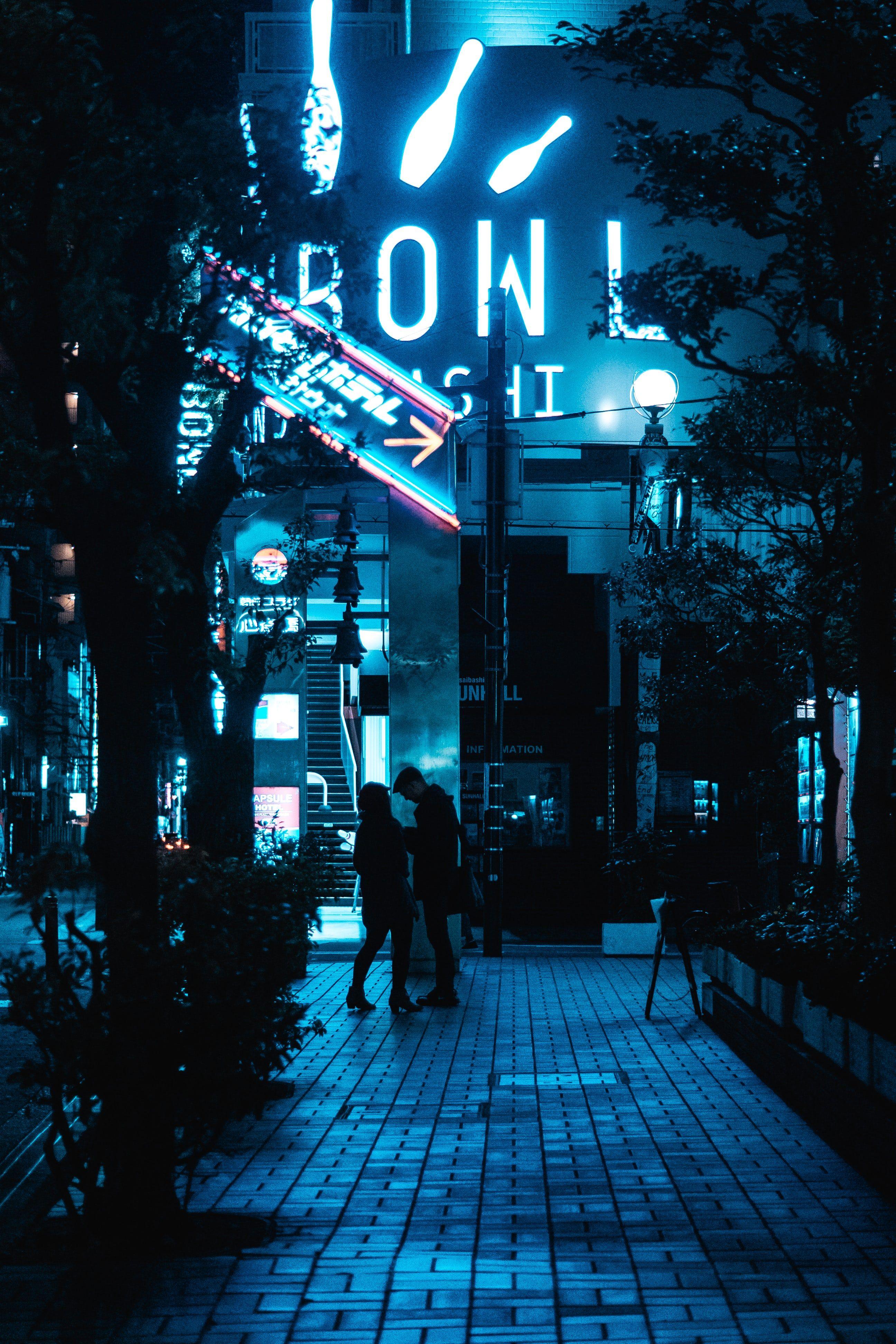 2592x3888 Aesthetic Blue City Wallpaper