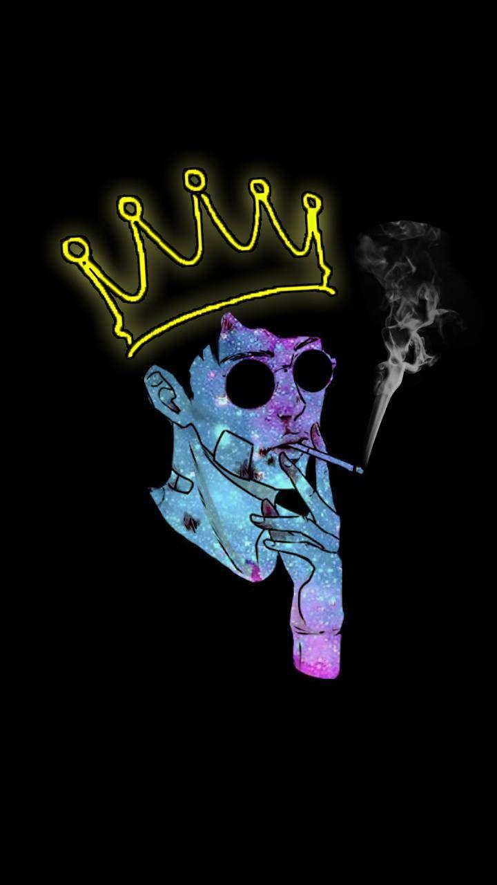 720x1280 Neon Crown Wallpaper