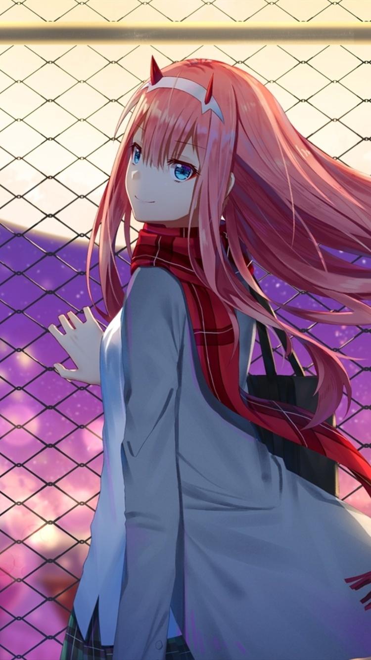 750x1334 Zero Two Darling In The Franxx iPhone iPhone 6S, iPhone 7 HD 4k Wallpaper, Image, Background, Photo and Picture