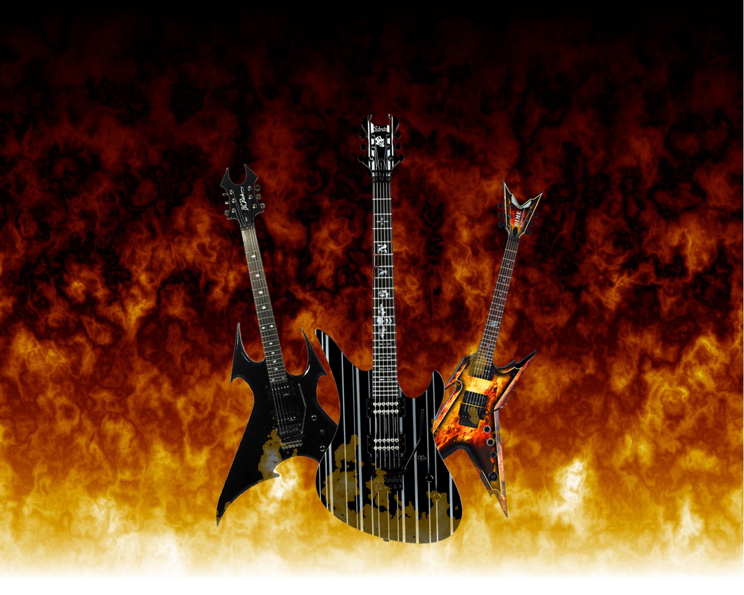 2500x2000 Flaming Guitar Wallpaper