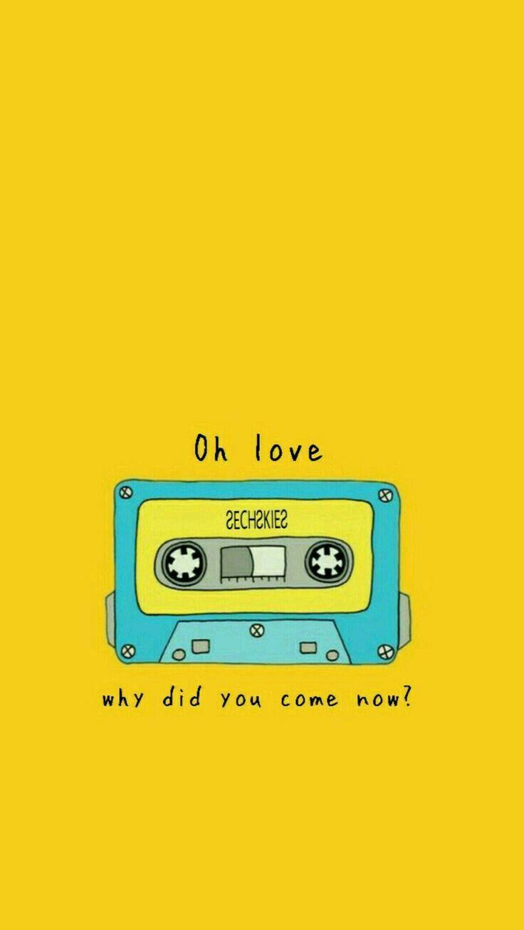 736x1307 Yellow Aesthetic Quotes Desktop Wallpaper
