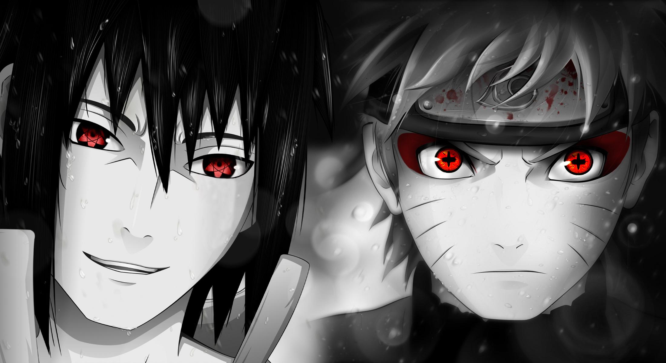 2200x1200 Sasuke & Naruto HD Wallpaper