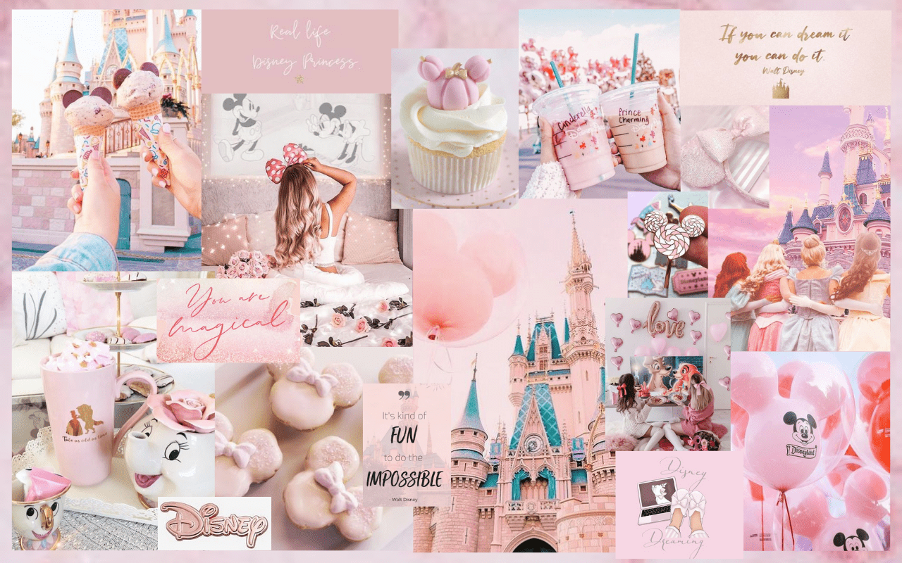 1280x800 Great Disney MacBook Wallpaper Pink Aesthetic Cute Laptop Wallpaper