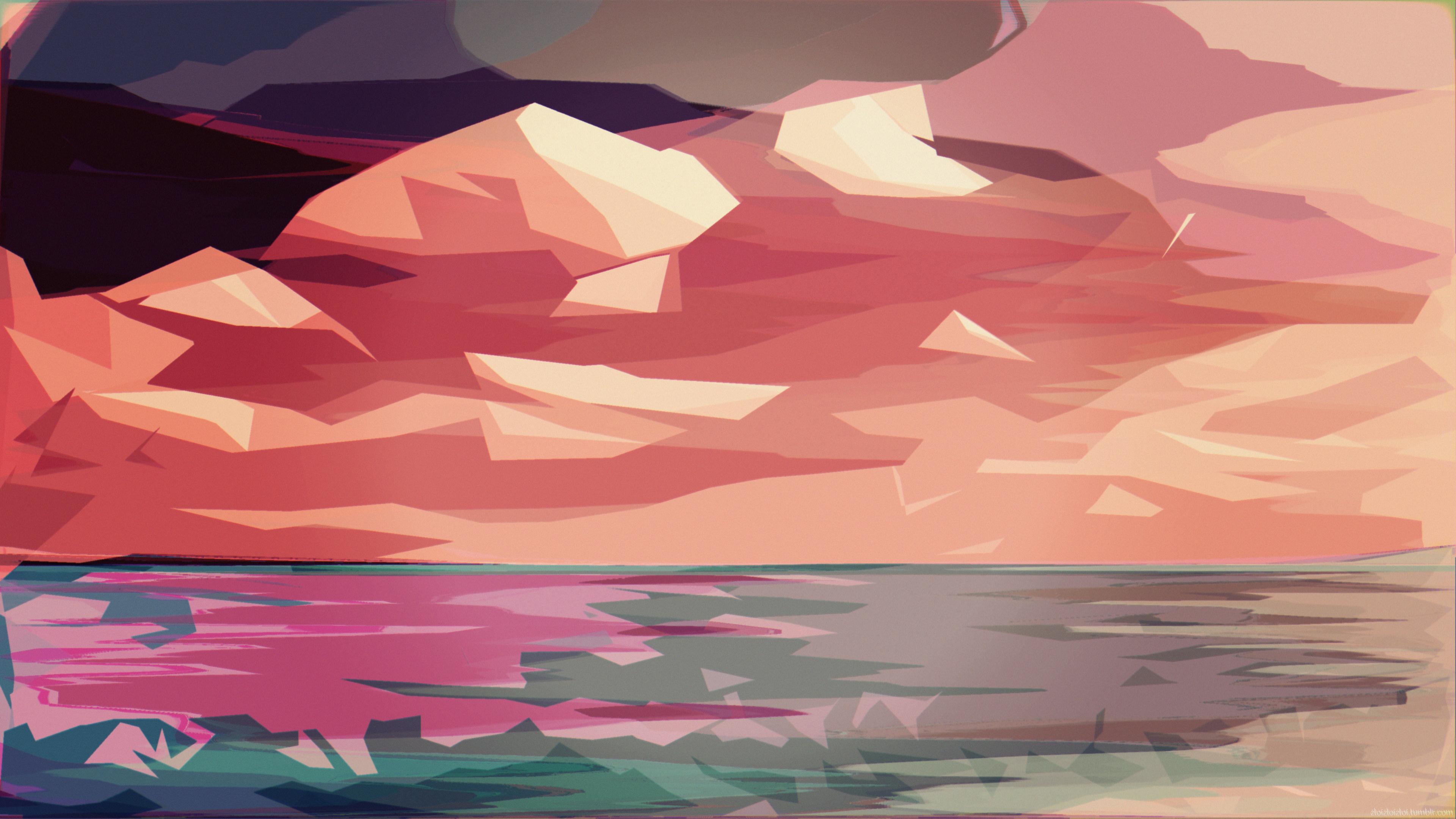 3840x2160 Wallpaper 4k Polygon Art Abstract 4k Wallpaper