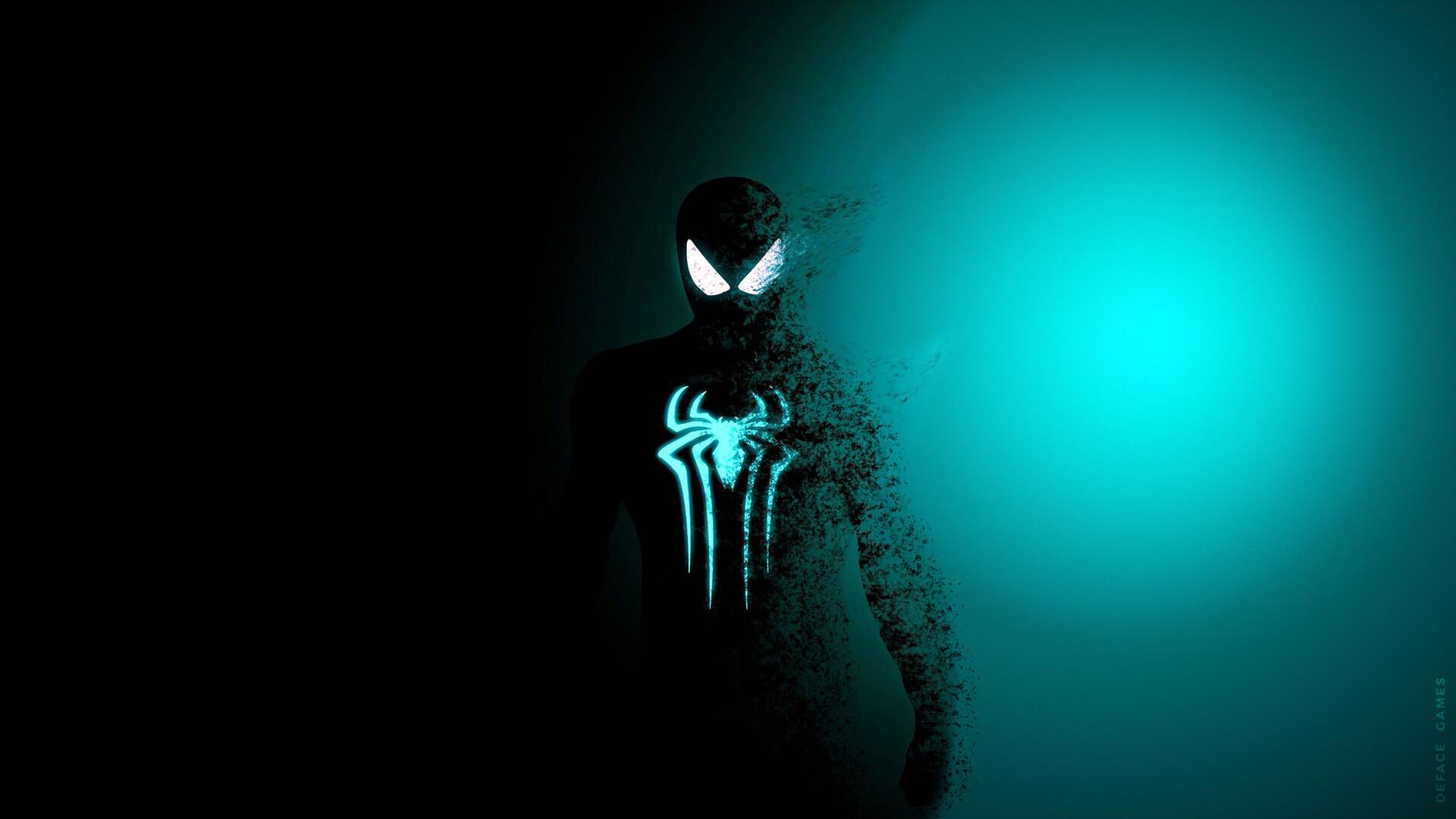1920x1080 Spiderman Glow Dark Wallpaper, Amanz Galzor