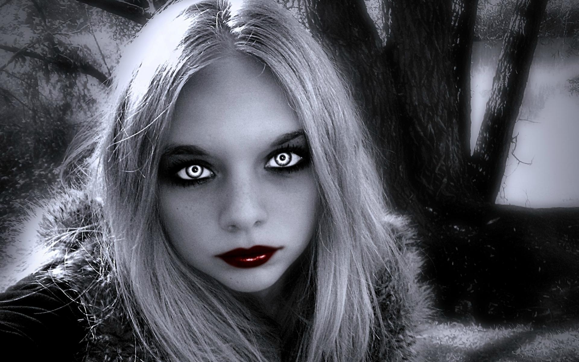 1920x1200 #women, #fantasy, #horror, #vamire, #gothic, #Dark, #face, #eyes. Mocah HD Wallpaper