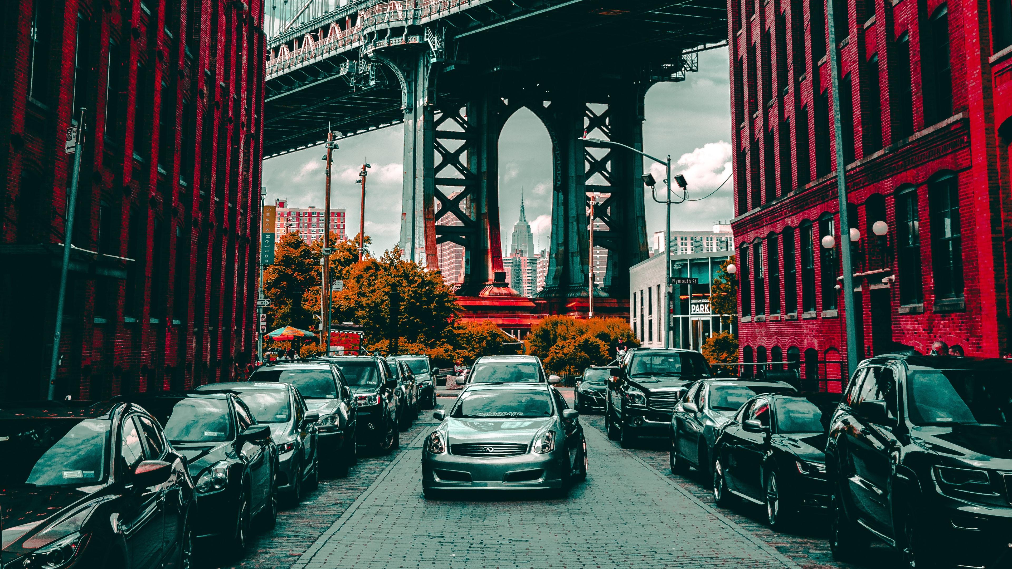 3840x2160 Wallpaper City, buildings, bridge, road, cars 3840x2160 UHD 4K Picture, Image