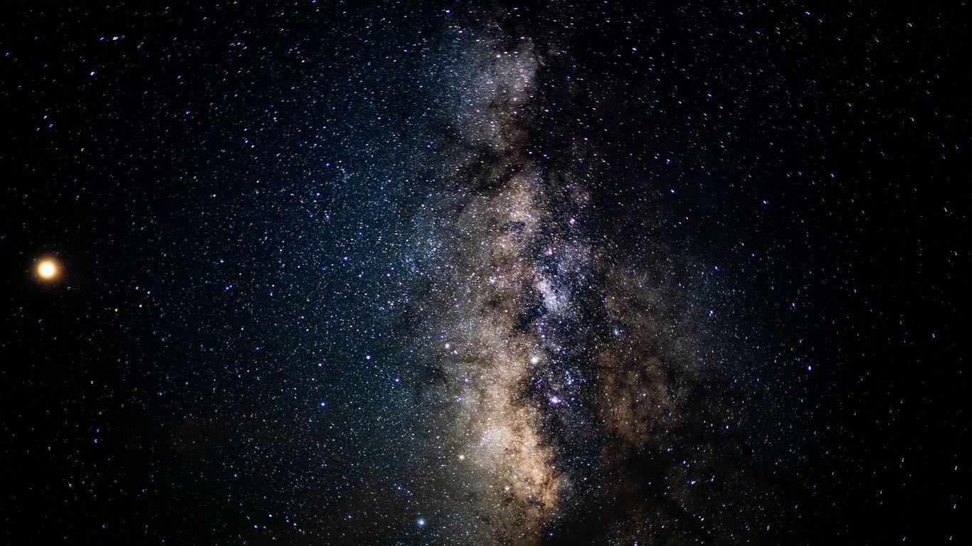 1366x768 Download wallpaper 1366x768 space, stars, milky way, universe, astronomy tablet, laptop HD background