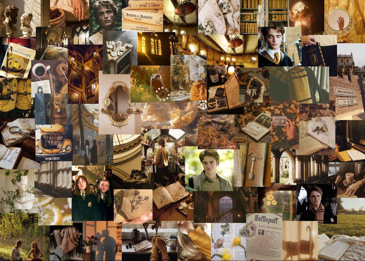 1200x858 Custom Aesthetic Collage Wallpaper, Custom Aesthetic Collage Laptop MacBook Wallpaper, Aesthetic Collage Wallpaper In 2021. Hufflepuff Aesthetic, Academia Aesthetic Wallpaper, Wallpaper