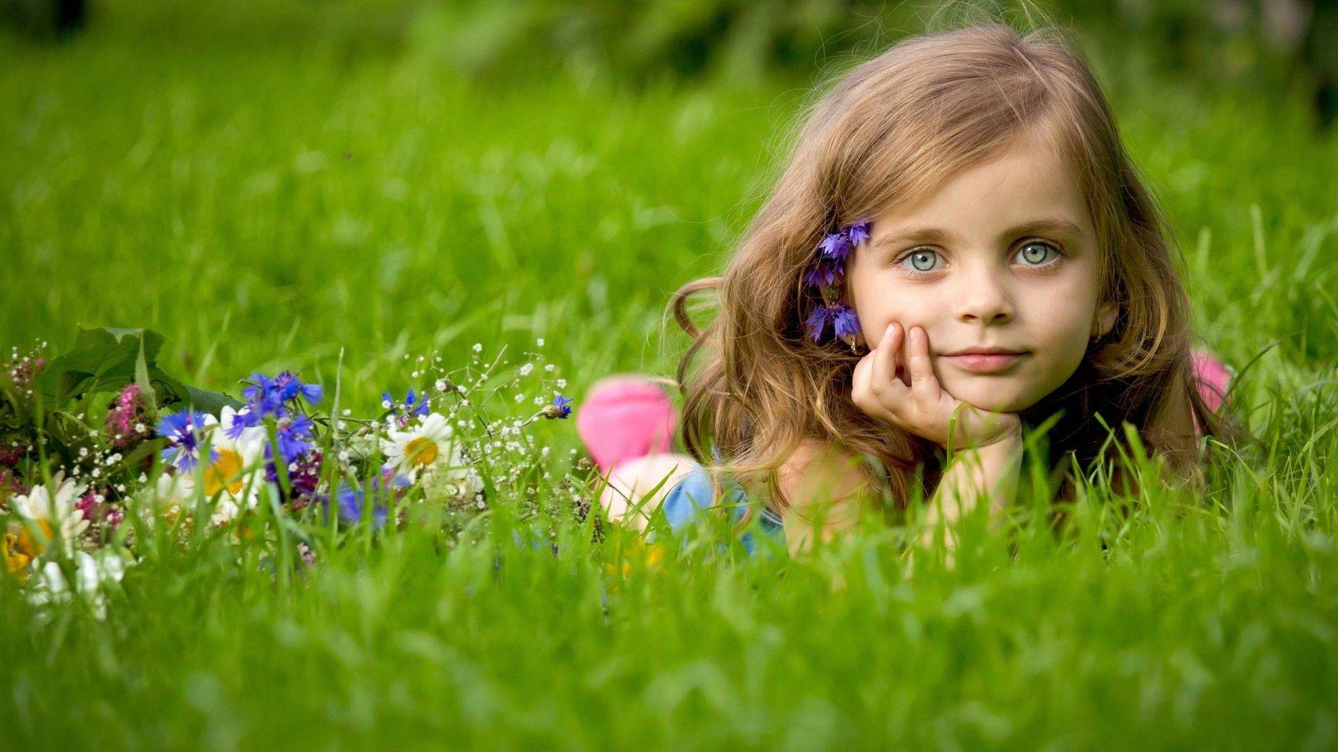 1920x1080 Baby Girl Cute Picture. Фото маленьких девочек, Цветы в волосах, Детские фотосессии