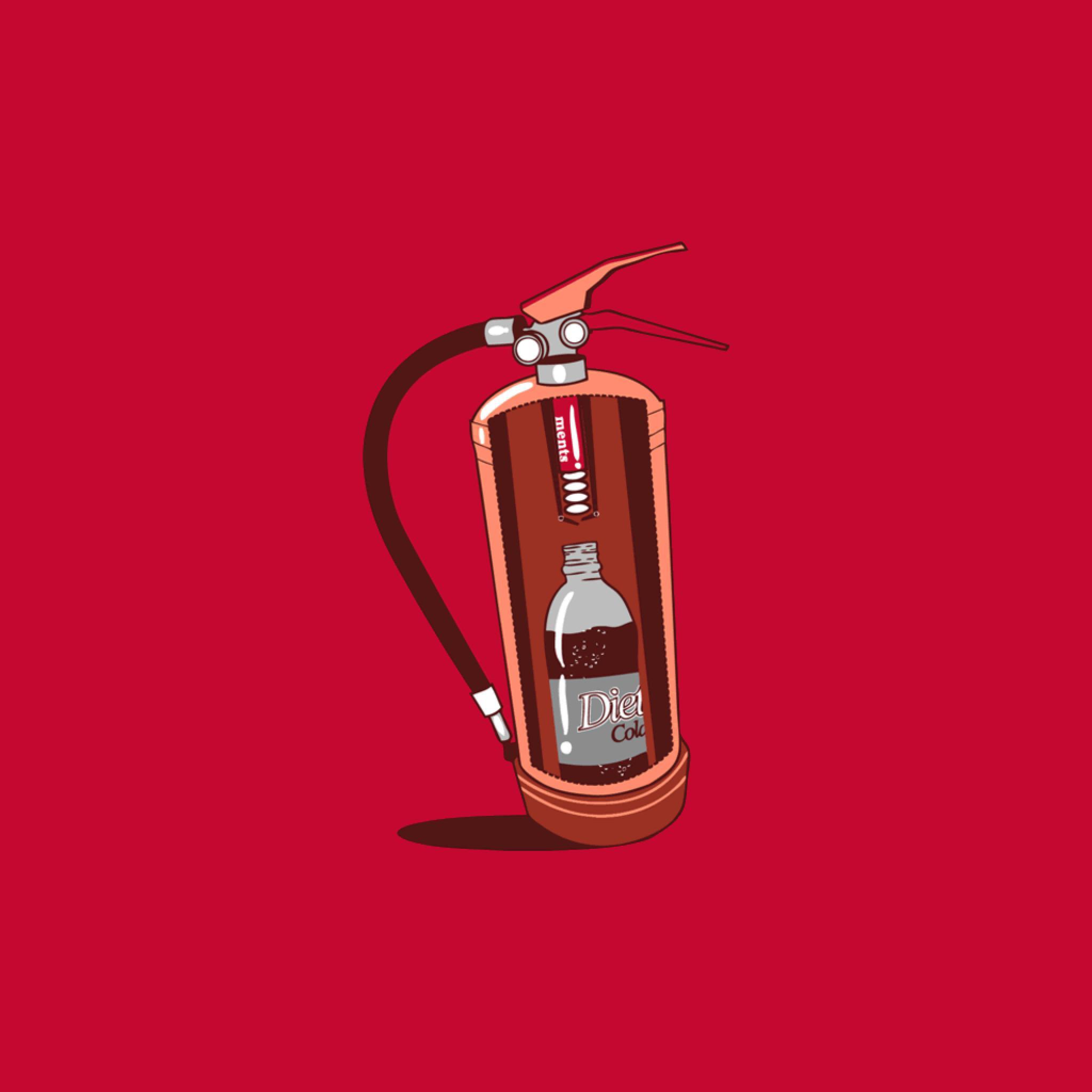 2048x2048 Fun Humor Coke Mentos Fire Extinguisher IPhone HD Wallpaper Free