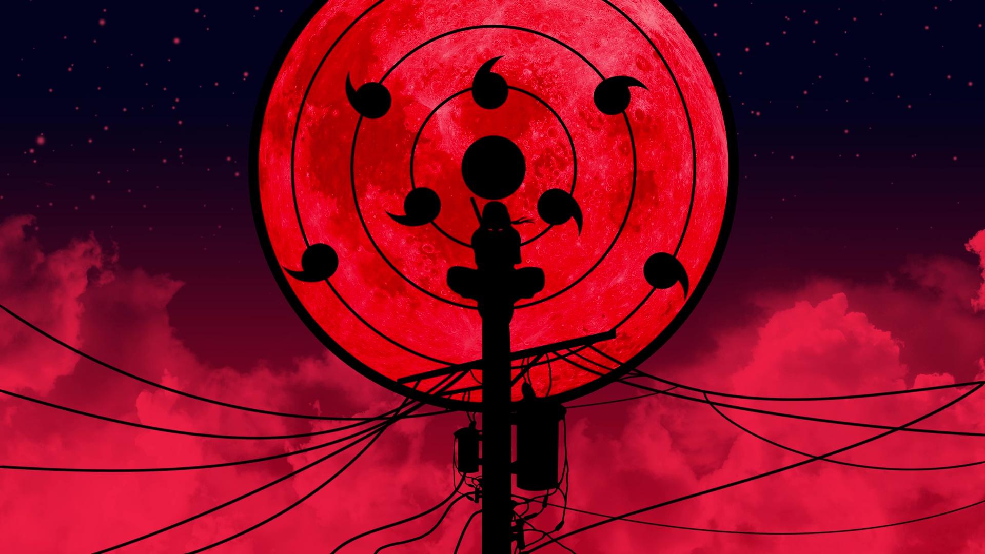 Itachi Red Moon Wallpapers - Top Free Itachi Red Moon Backgrounds ...