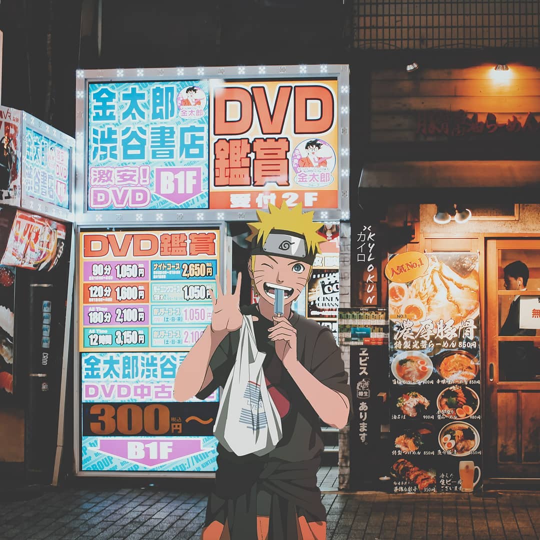 1080x1080 Naruto buying a Popsicle.: Naruto