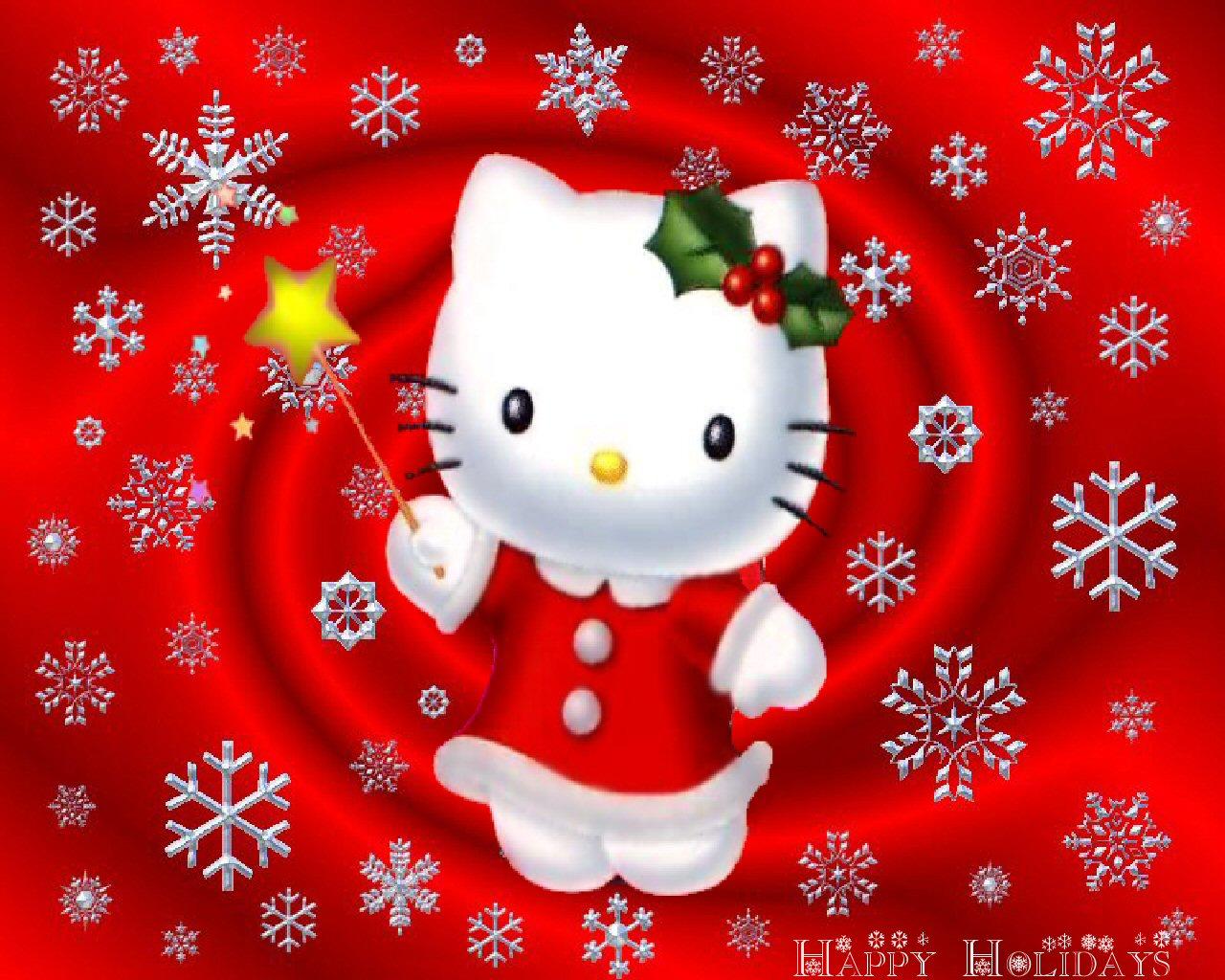 1280x1024 Hello kitty christmas wallpaper