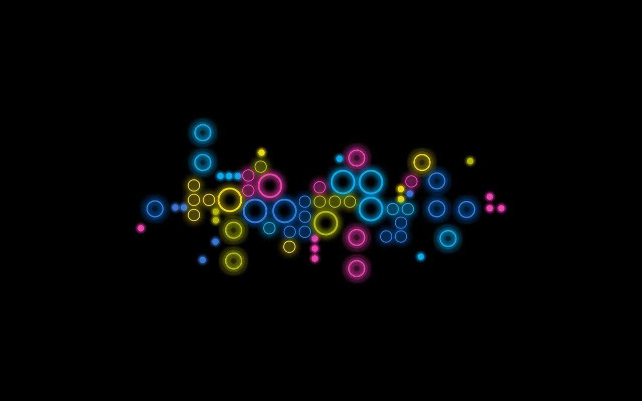 1280x800 Colorful Circle in Black Background Free Download Colorful HD Wallpaper Wallpaper in High Resolution. Black wallpaper iphone, Minimal wallpaper, Black wallpaper