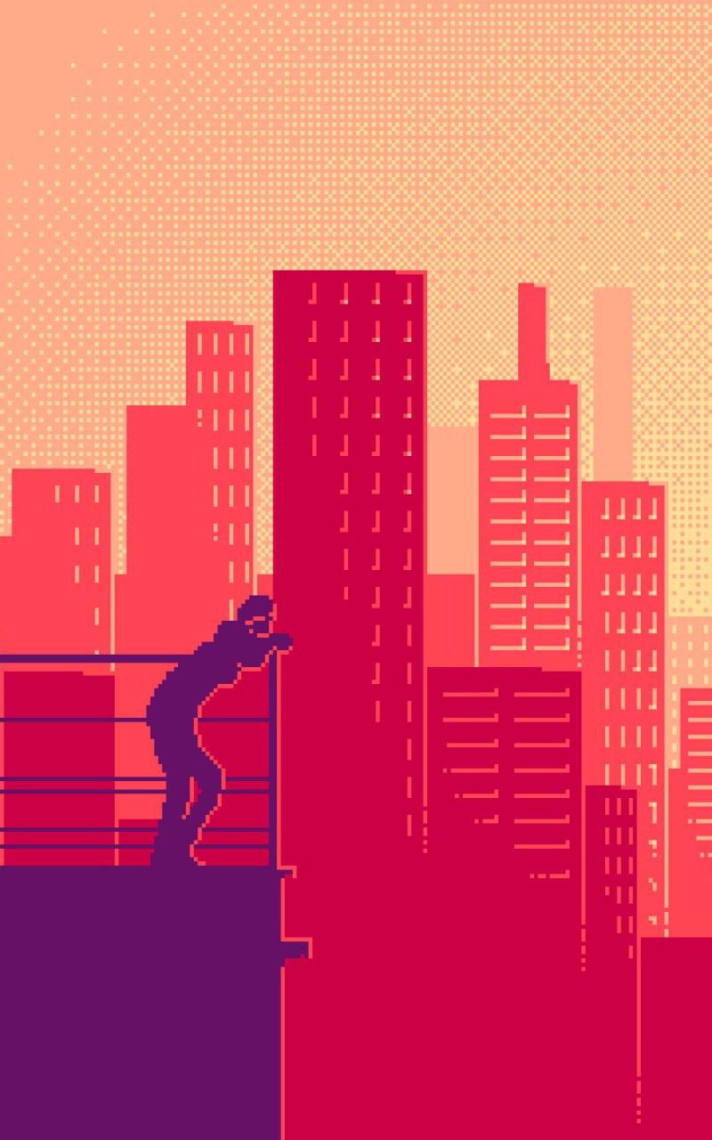 800x1280 Wallpaper Alone, Building, City, Pixel Art • Wallpaper For You HD Wallpaper For Desktop & Mobile