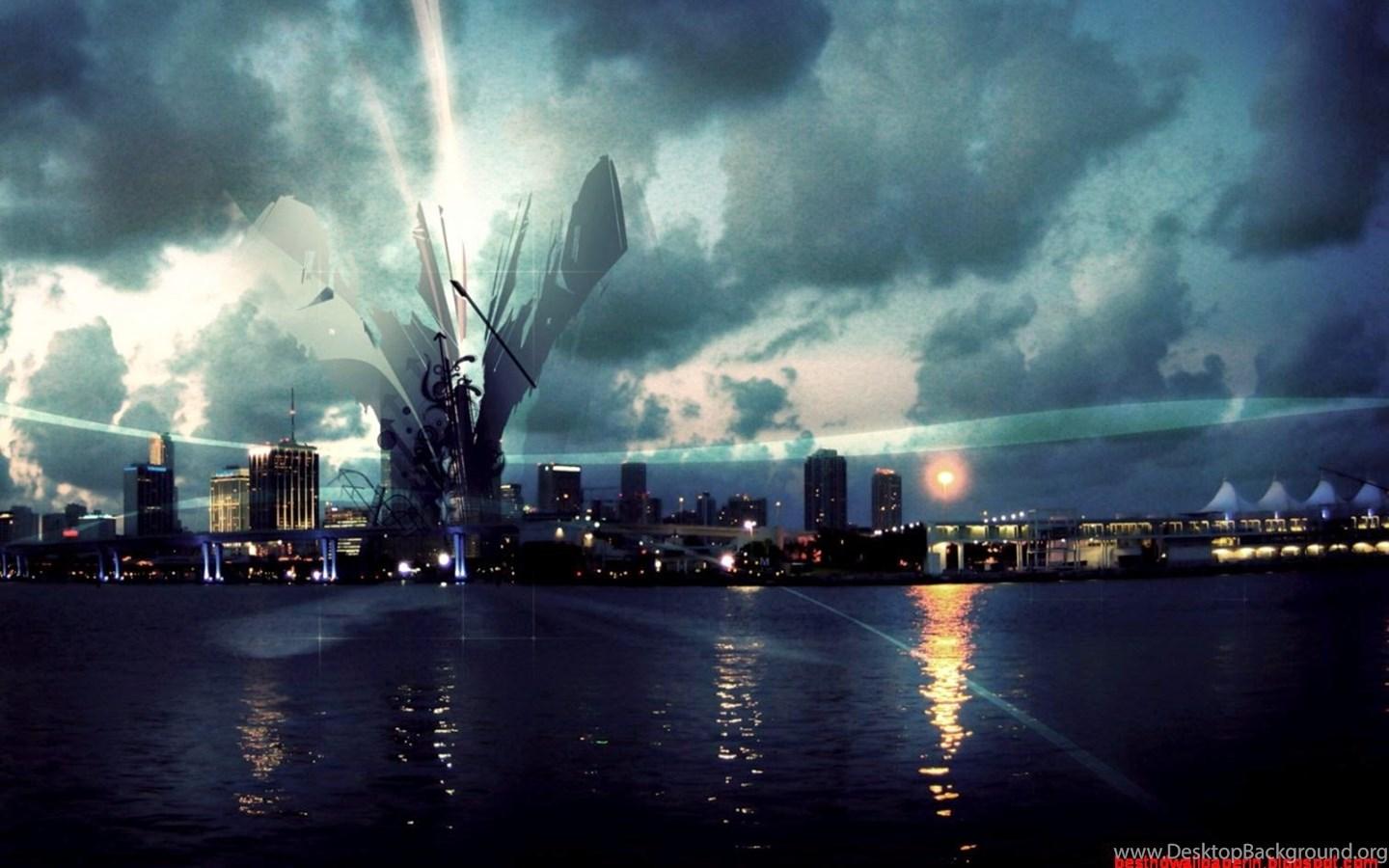 1440x900 Abstract City Wallpaper Art Desktop Background
