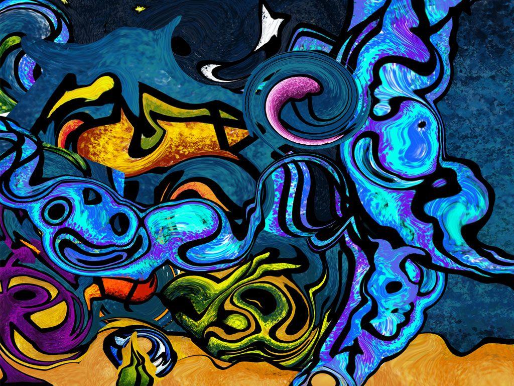 1024x768 Abstract. Abstract, Art wallpaper, Painting