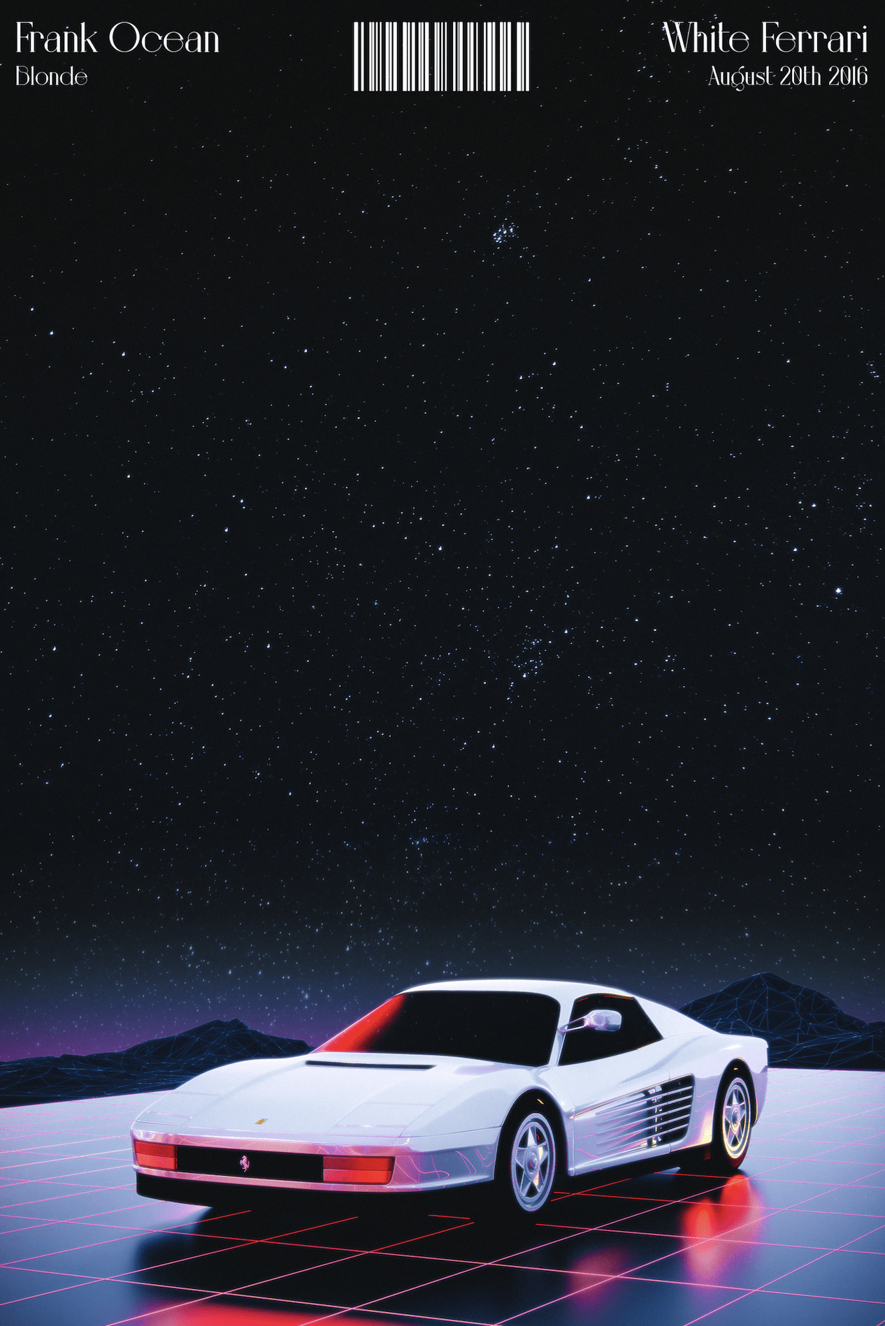 1266x1898 Frank Ocean 'White Ferrari' Poster