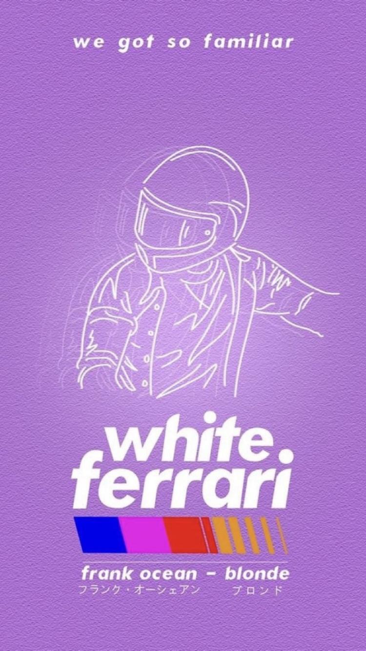 750x1334 White Ferrari wallpaper: FrankOcean