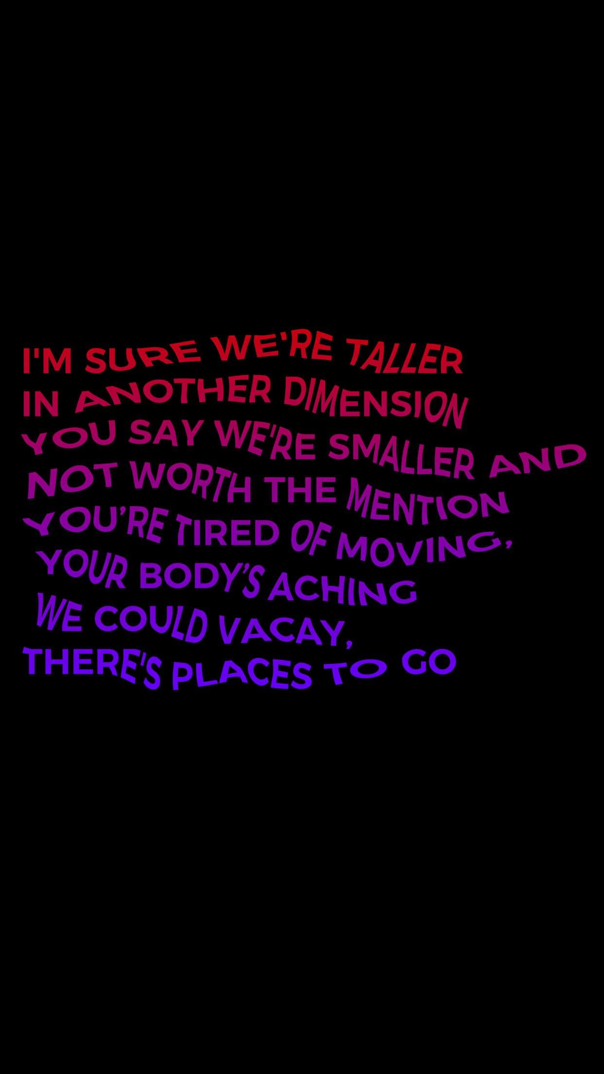 1242x2208 I made a phone wallpaper using lyrics from White Ferrari: FrankOcean
